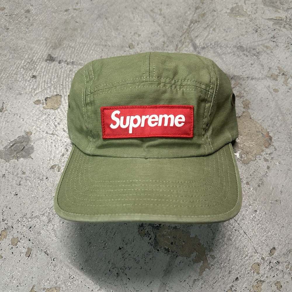 Supreme Olive Green 5 Panel Camp Cap Hat Streetwear NYC Hypebeast Skate